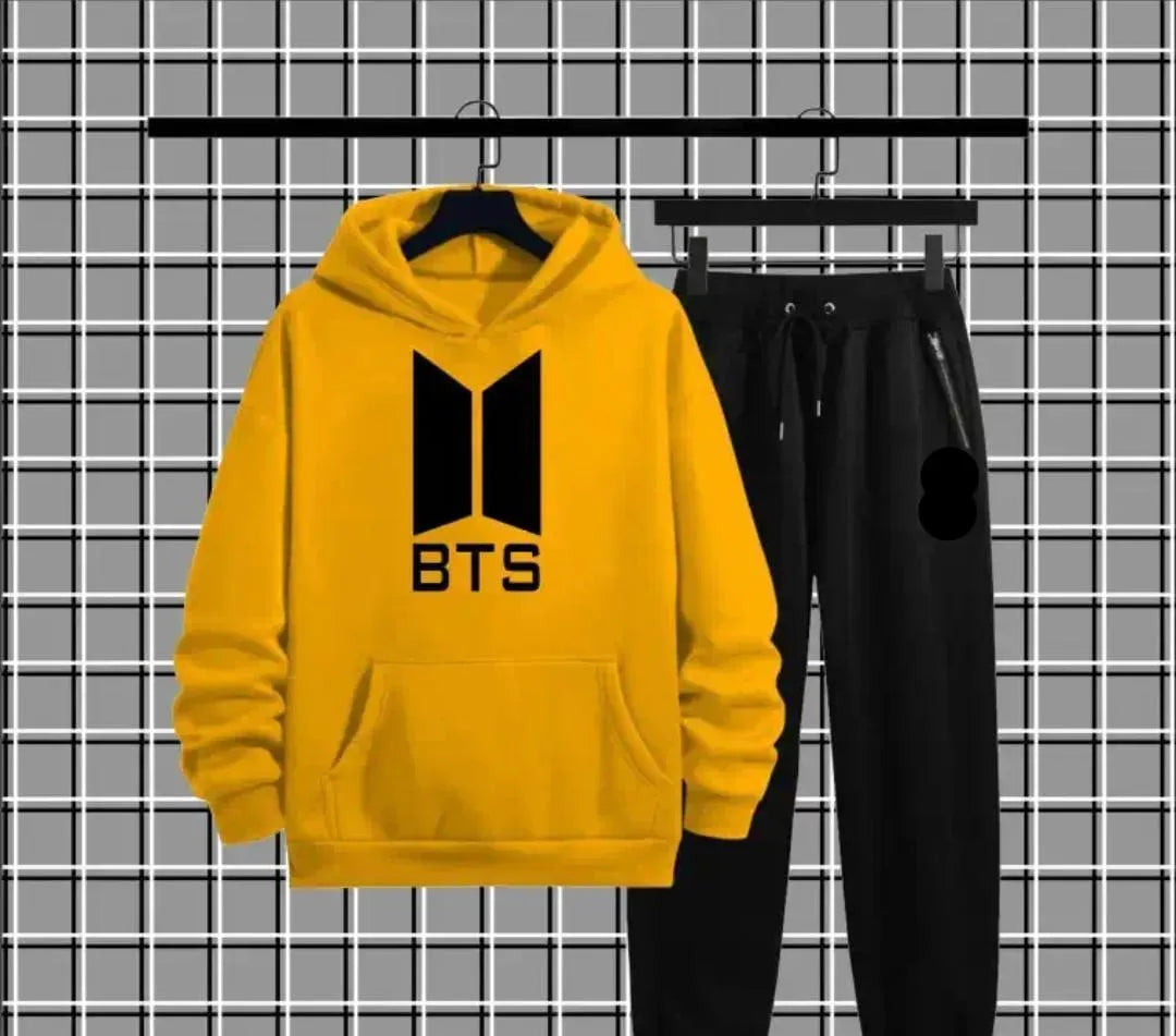 Men's Fleece Printed Hoodie Tracksuits