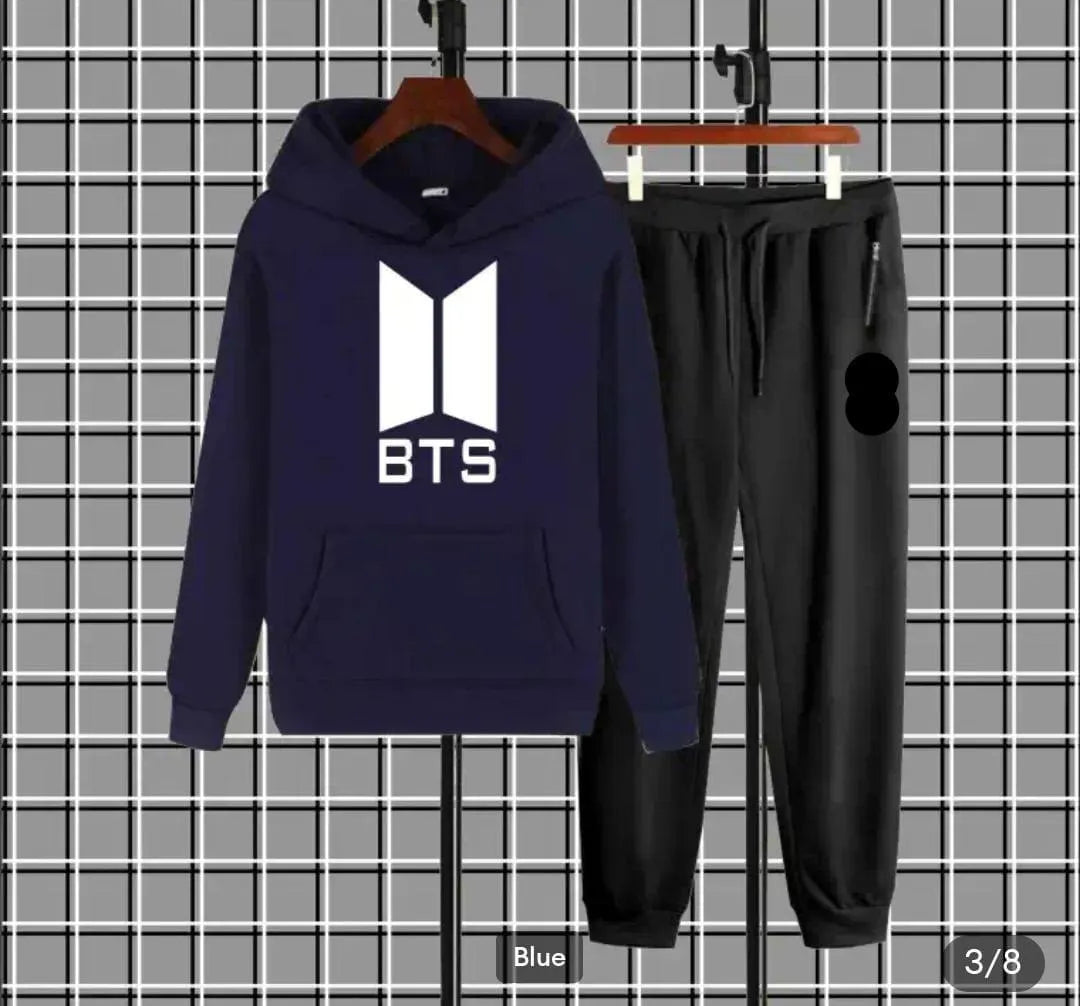Men's Fleece Printed Hoodie Tracksuits