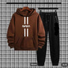 Men's Fleece Printed Hoodie Tracksuits