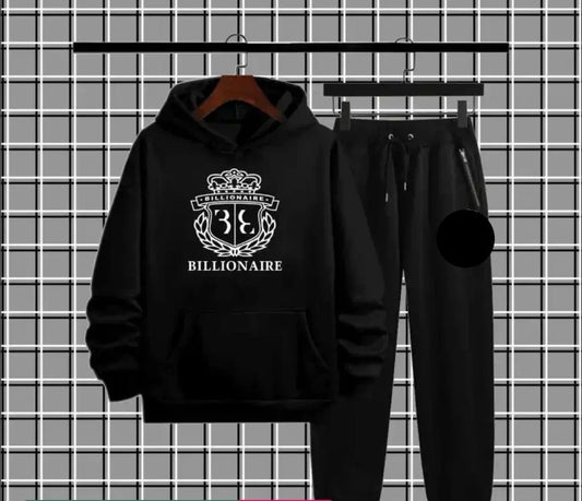 Men's Fleece Printed Hoodie Tracksuits