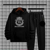 Men's Fleece Printed Hoodie Tracksuits