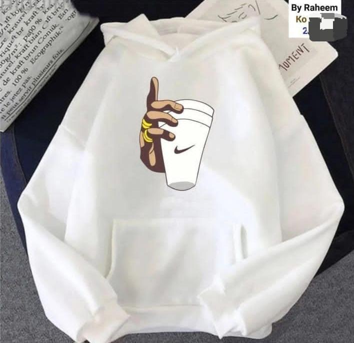 1 Pc Men's Fleece Printed Hoodie