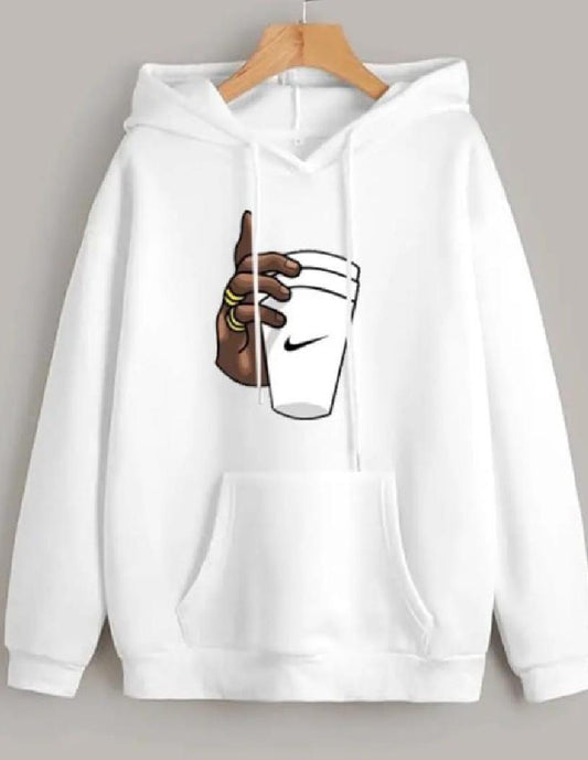 1 Pc Men's Fleece Printed Hoodie