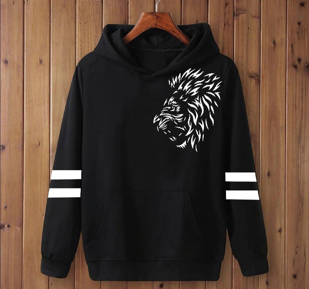 1 Pc Men's Fleece Printed Hoodie