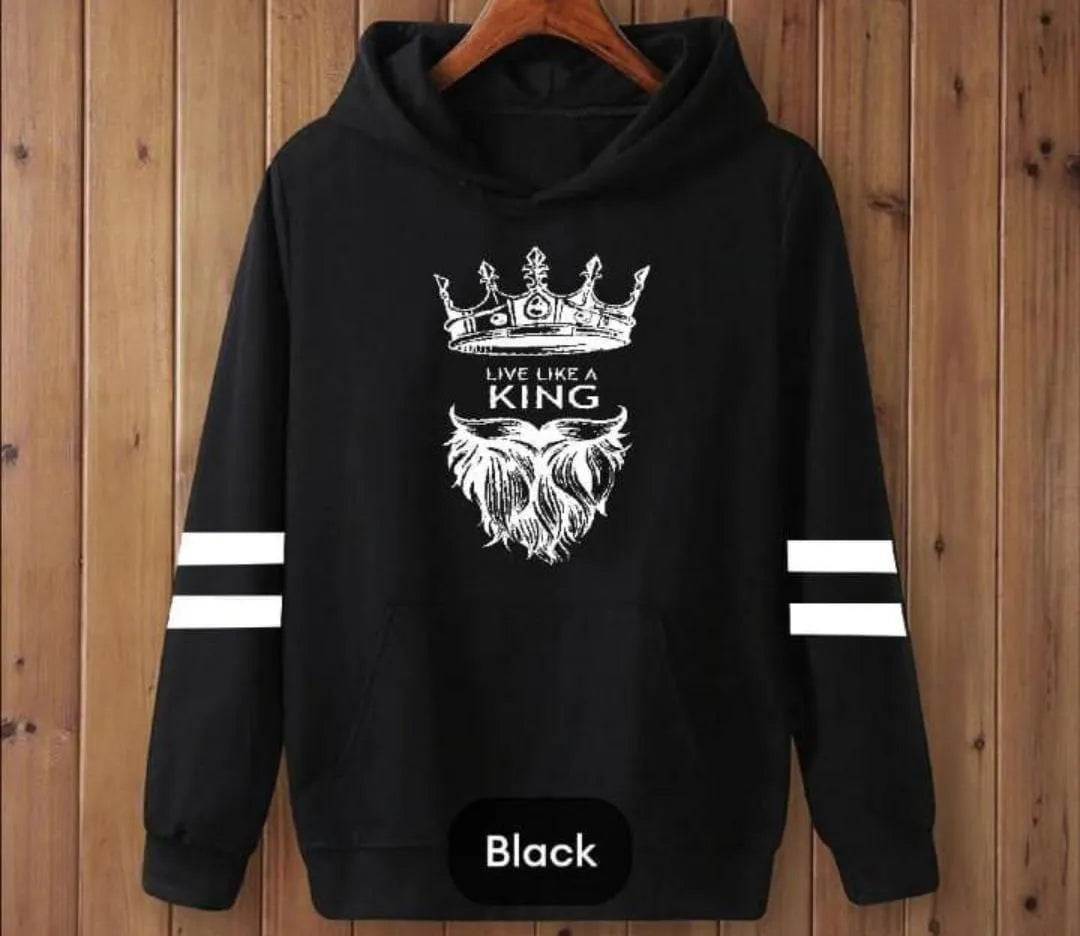 1 Pc Men's Fleece Printed Hoodie
