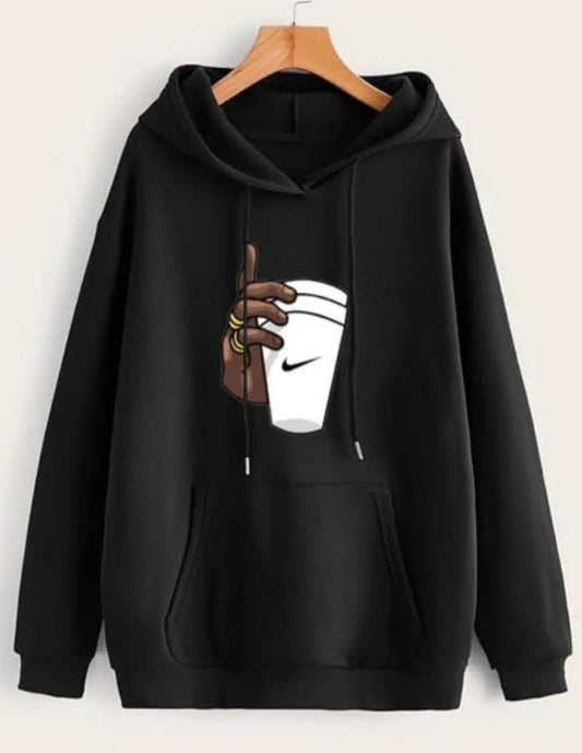 1 Pc Men's Fleece Printed Hoodie