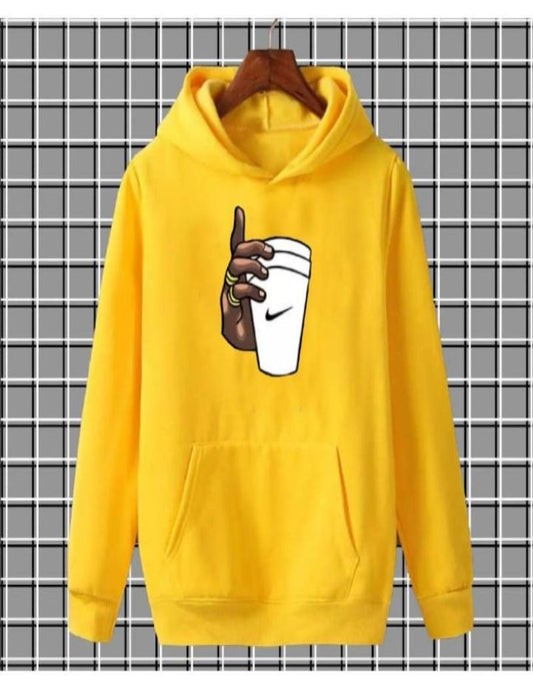 1 Pc Men's Fleece Printed Hoodie
