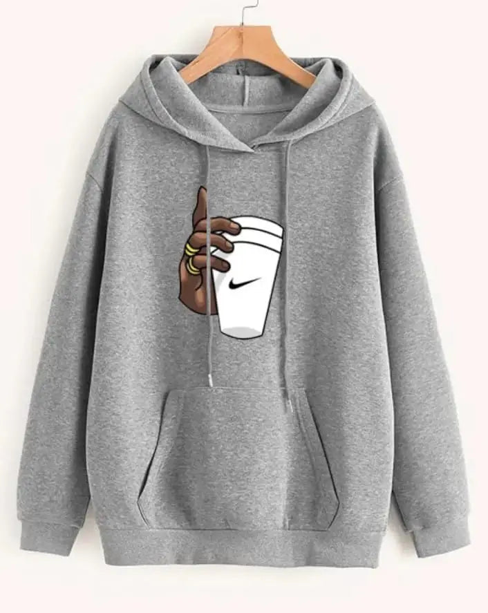 1 Pc Men's Fleece Printed Hoodie