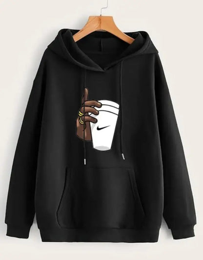 1 Pc Men's Fleece Printed Hoodie