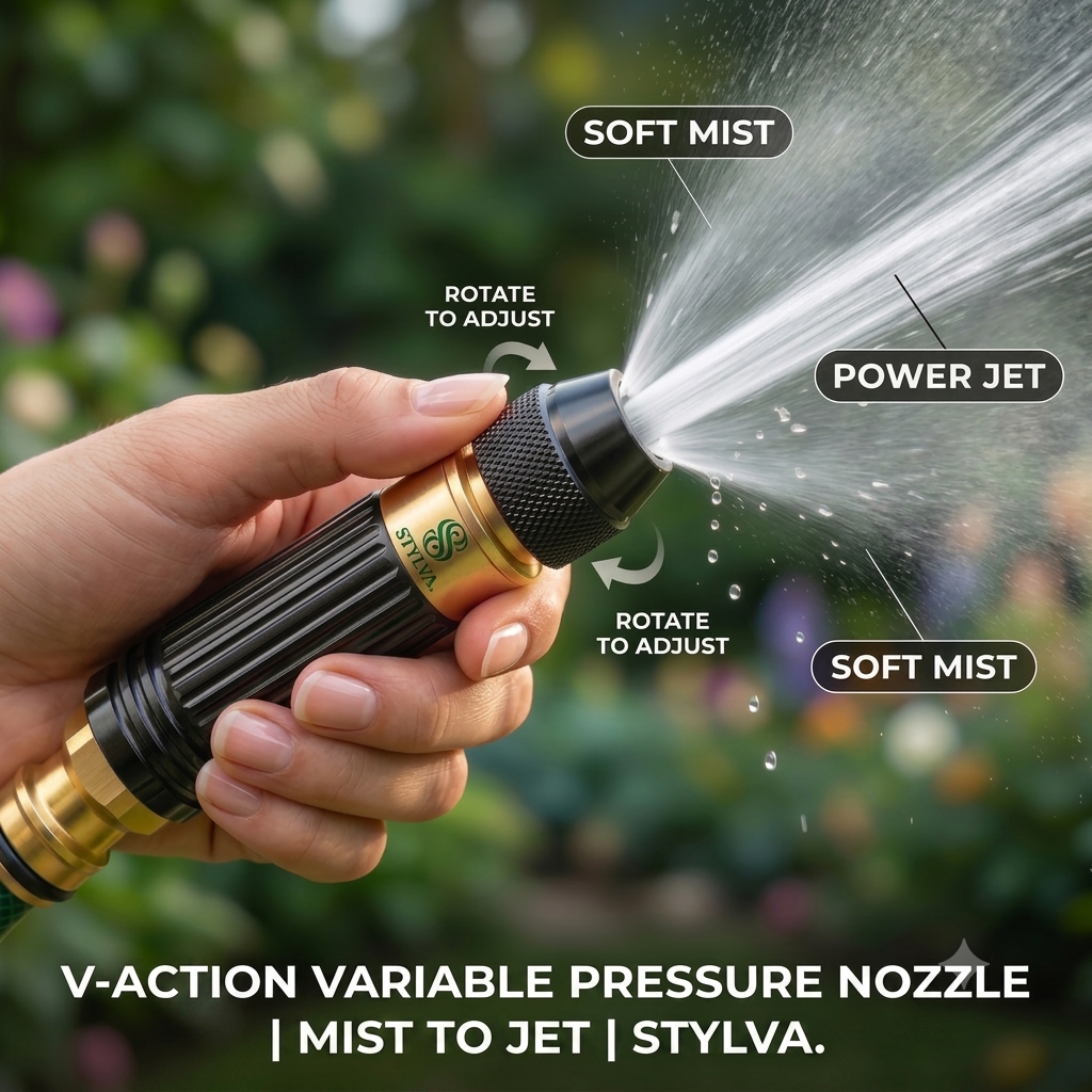 High-Pressure Metal Water Nozzle Gun – 3-in-1 Spray Modes for Car Wash & Garden