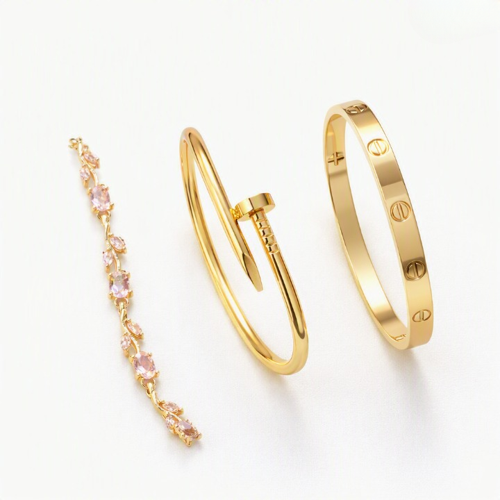 Pack of 3 Bracelets - Nail Cartier, Cartier & Tulip Bracelet Set