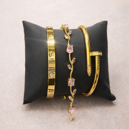Pack of 3 Bracelets - Nail Cartier, Cartier & Tulip Bracelet Set