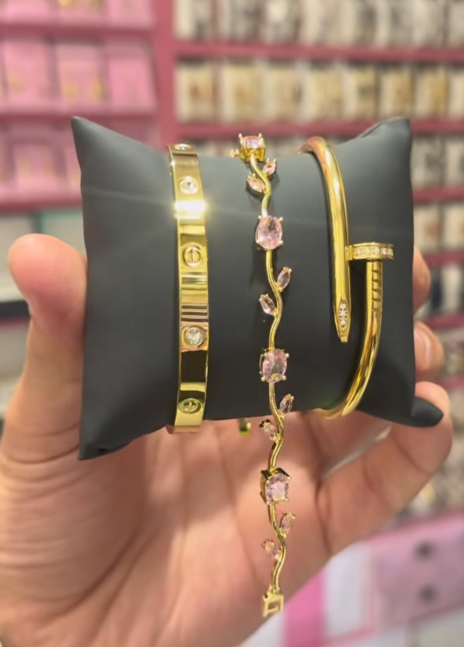 Pack of 3 Bracelets - Nail Cartier, Cartier & Tulip Bracelet Set