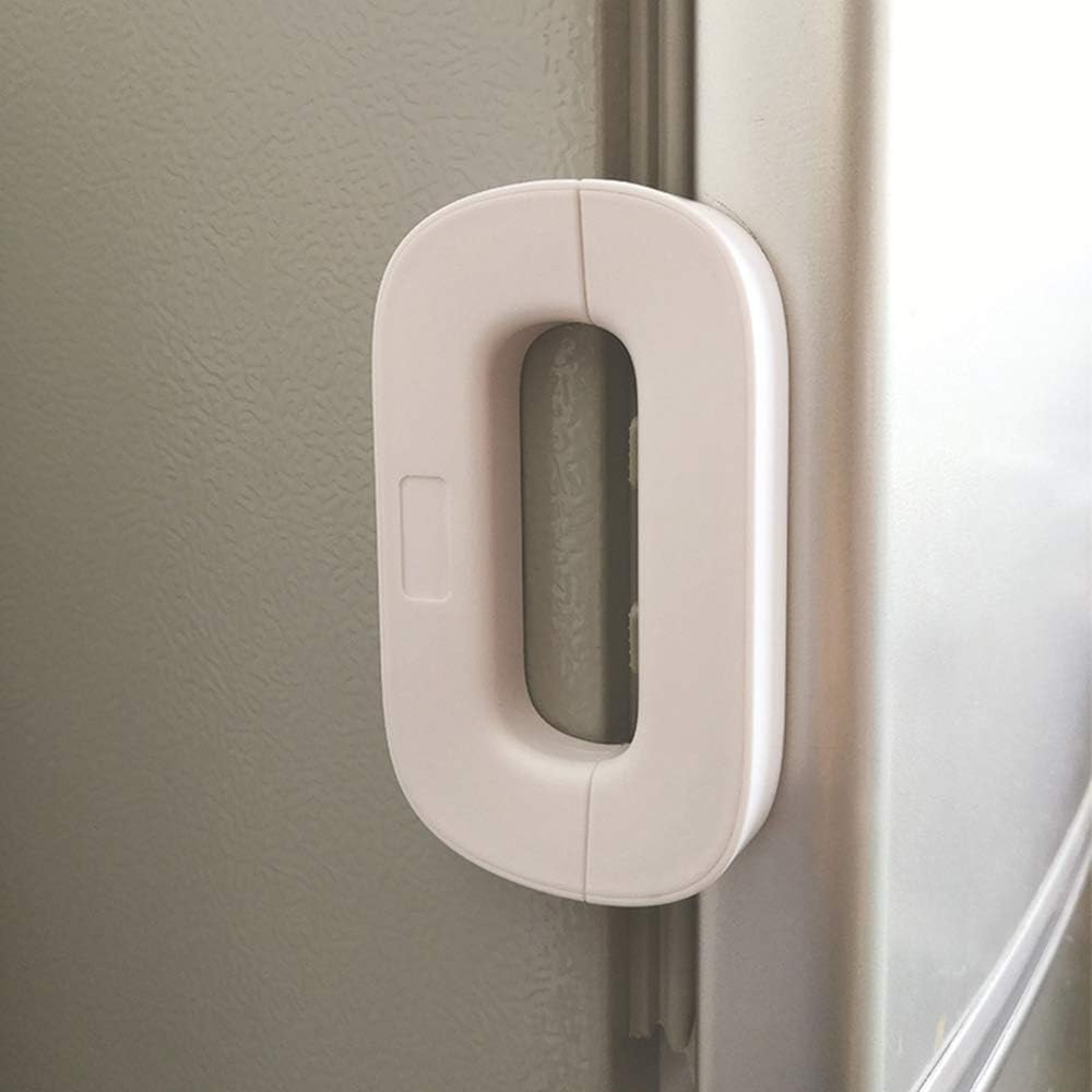 Childproof Refrigerator Door Lock - Self-Locking Safety Latch for Kids & Pets