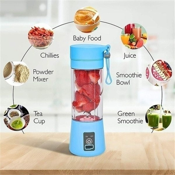 6 Blade Mini Portable USB Juicer