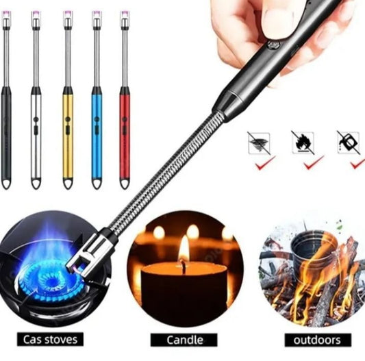 Rechargeable USB Electric Arc Lighter - 360° Flexible Neck Electronic Lighter