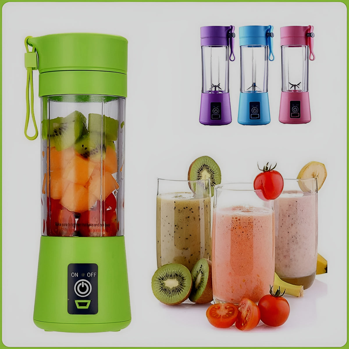6 Blade Mini Portable USB Juicer