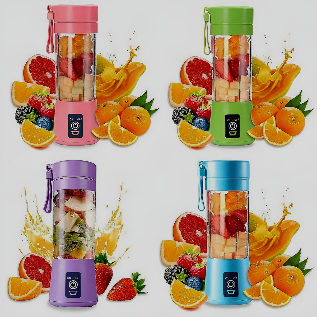 6 Blade Mini Portable USB Juicer